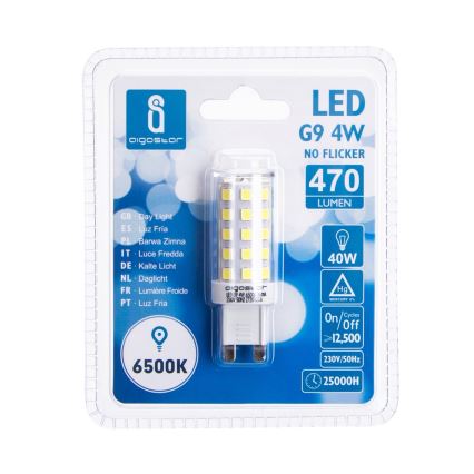 Bombilla LED G9/4W/230V 6500K - Aigostar