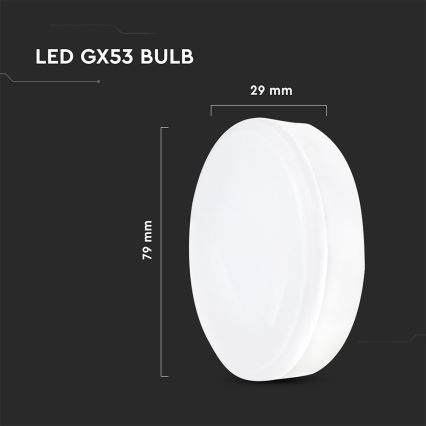 Bombilla LED GX53/6,4W/230V 4000K