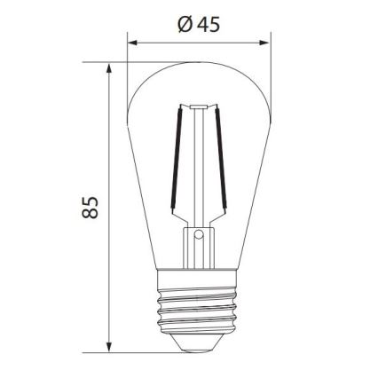 Bombilla LED LEDSTAR CLASIC ST45 E27/1W/230V 3000K