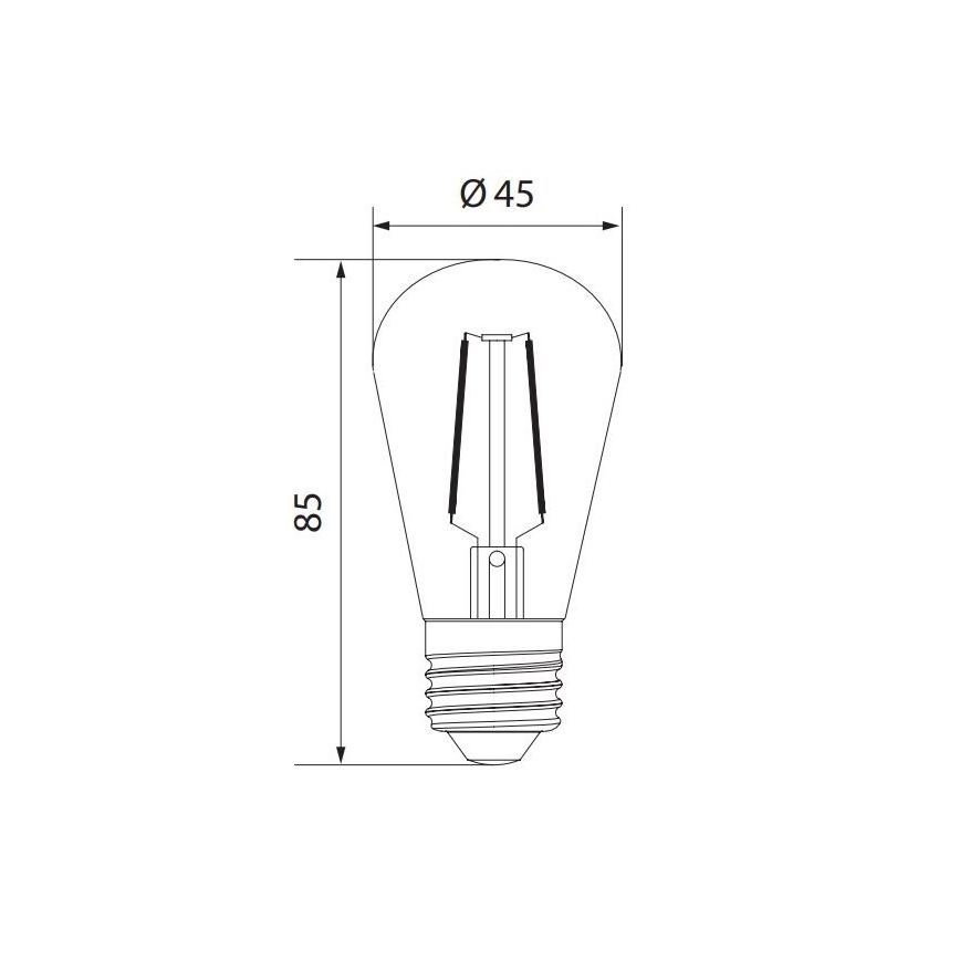 Bombilla LED LEDSTAR CLASIC ST45 E27/1W/230V 3000K