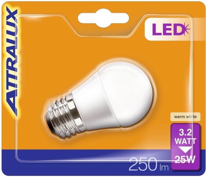 Bombilla LED P45 E27/3,2W/230V 2700K - Attralux