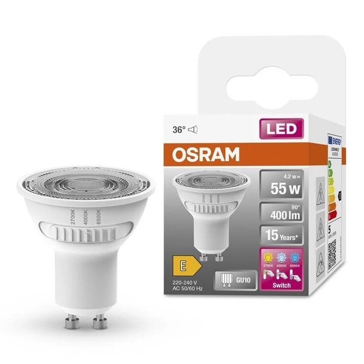 Bombilla LED PAR16 GU10/4,2W/230V 2700/4000/6500K 36° - Osram