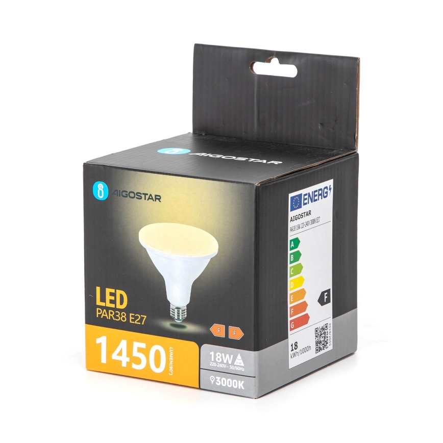 Bombilla LED PAR38 E27/18W/230V 3000K - Aigostar