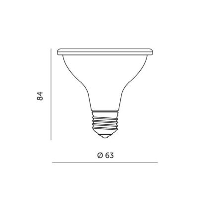 Bombilla LED para cultivo de plantas PLANTY E27/7W/230V 1200K negro