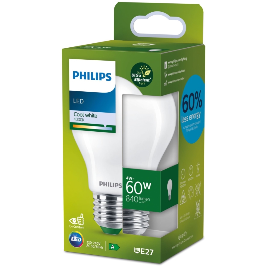 Bombilla LED Philips A60 E27/4W/230V 4000K