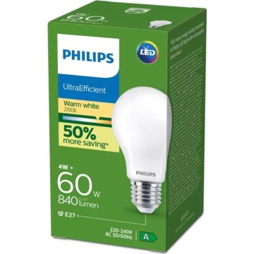 Bombilla LED Philips E27/4W/230V 2700K