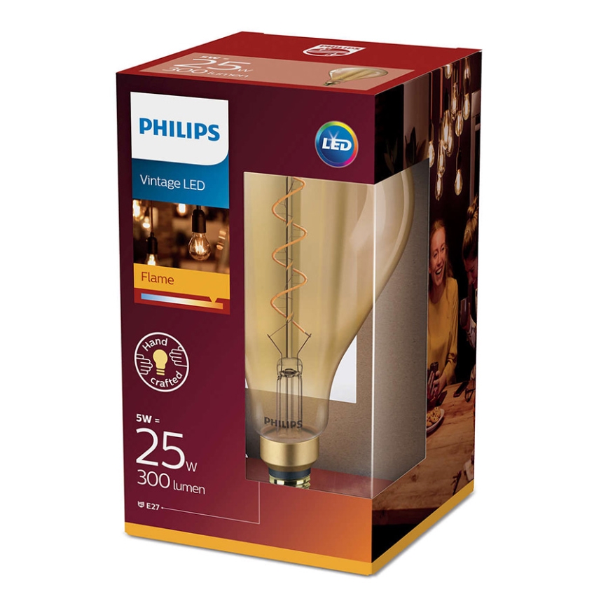 Bombilla LED Philips E27/5W/230V 2000K - VINTAGE