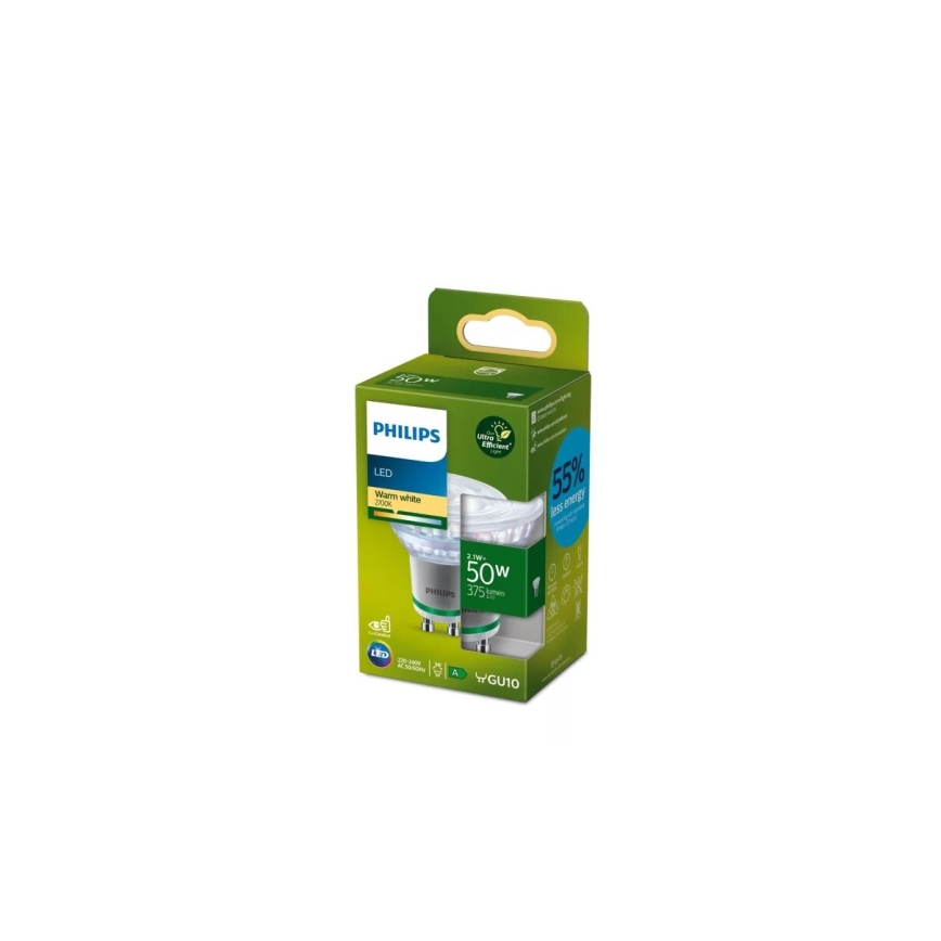 Bombilla LED Philips PAR16 GU10/2,1W/230V 2700K