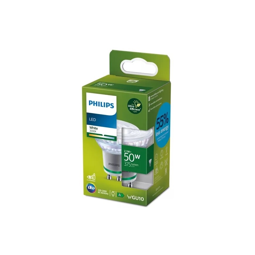 Bombilla LED Philips PAR16 GU10/2,1W/230V 3000K