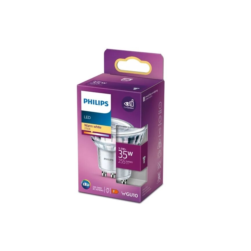 Bombilla LED Philips PAR16 GU10/3,5W/230V 2700K