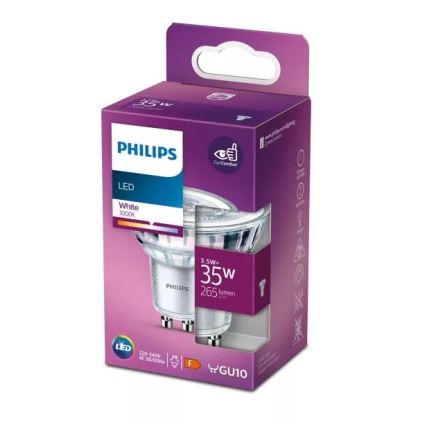 Bombilla LED Philips PAR16 GU10/3,5W/230V 3000K