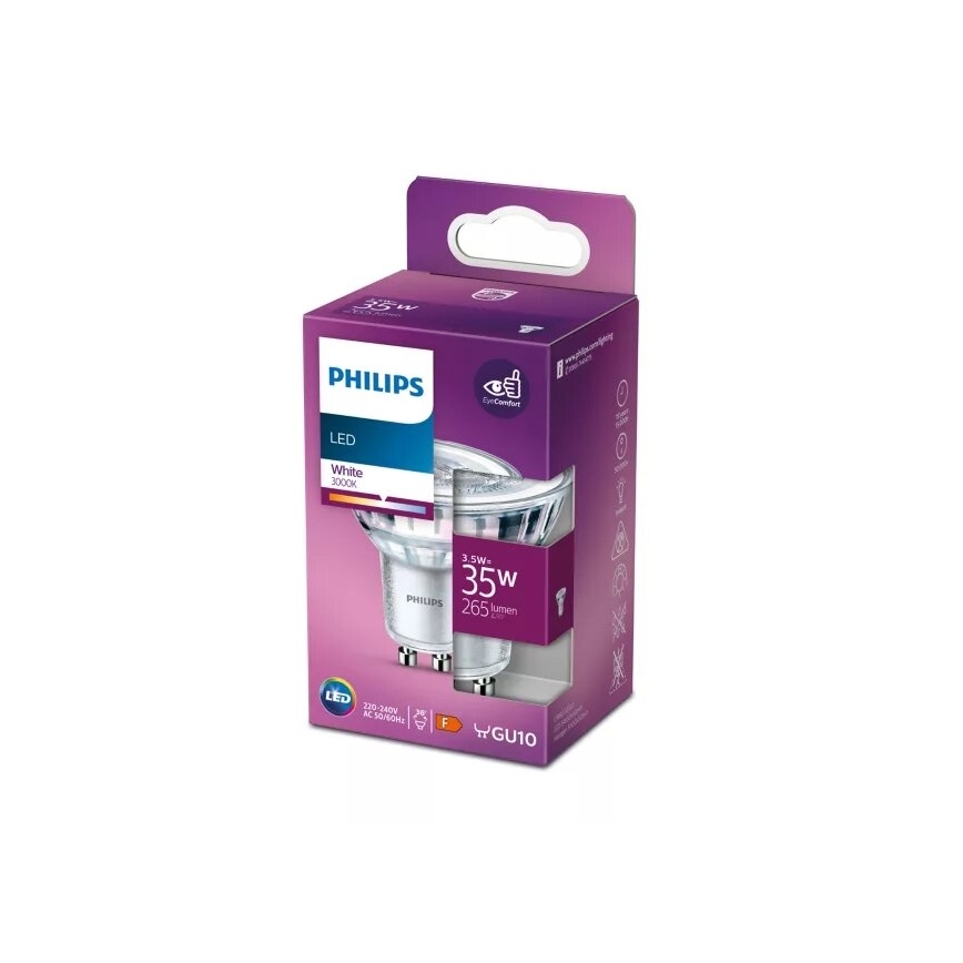 Bombilla LED Philips PAR16 GU10/3,5W/230V 3000K
