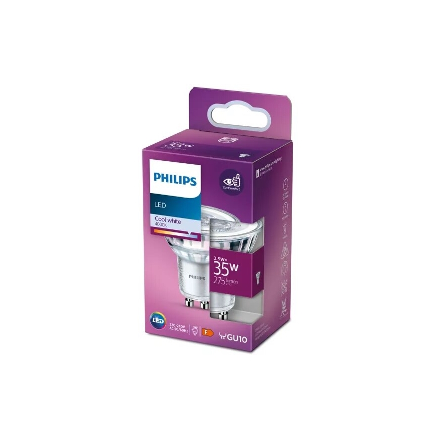 Bombilla LED Philips PAR16 GU10/3,5W/230V 4000K