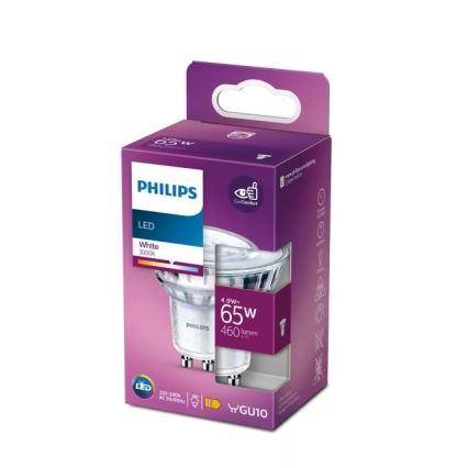 Bombilla LED Philips PAR16 GU10/4,9W/230V 3000K