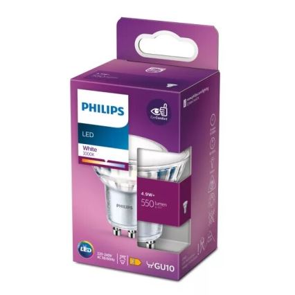 Bombilla LED Philips PAR16 GU10/4,9W/230V 3000K