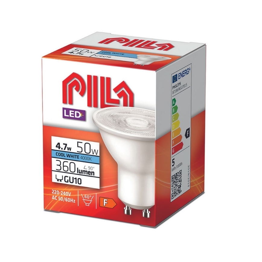 Bombilla LED Philips Pila PAR16 GU10/4,7W/230V 4000K