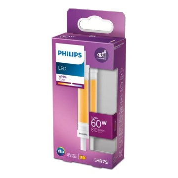 Bombilla LED Philips R7s/7,2W/230V 4000K 118 mm