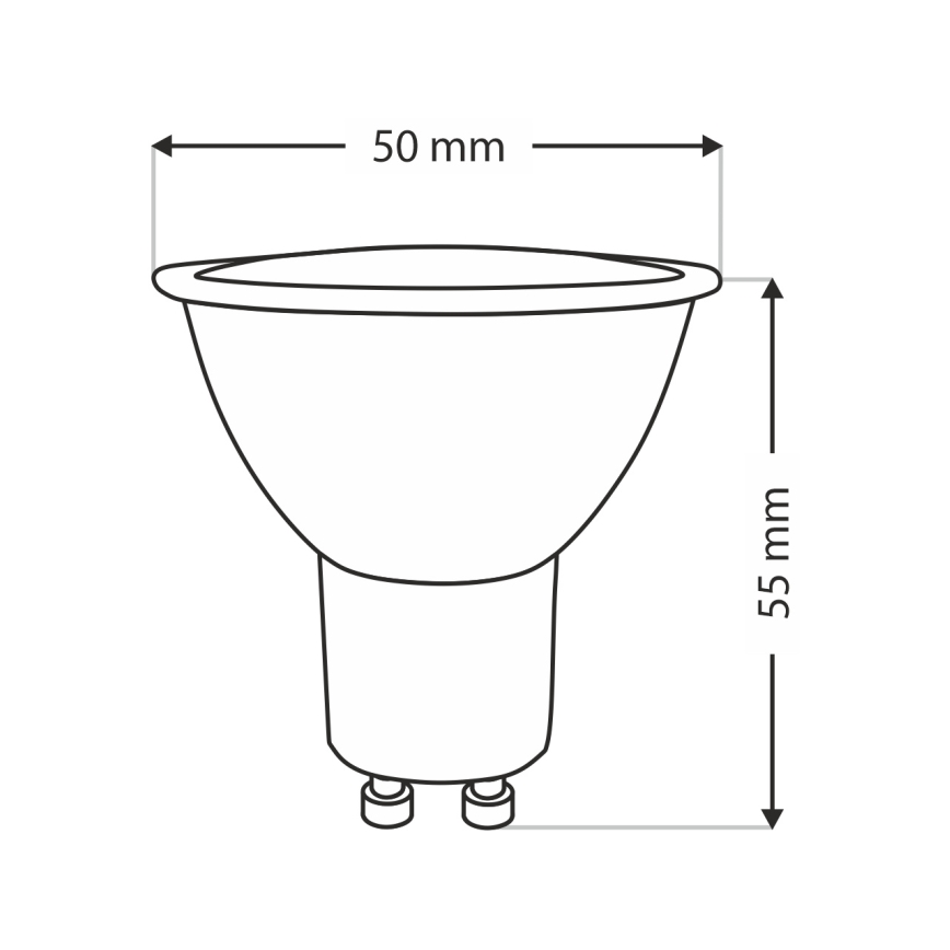 Bombilla LED Qtec GU10/8W/230V 2700K