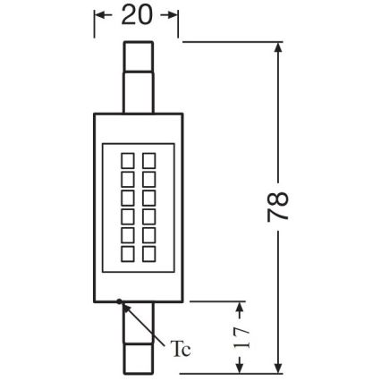 Bombilla LED R7s/7W/230V 2700K 78 mm - Osram