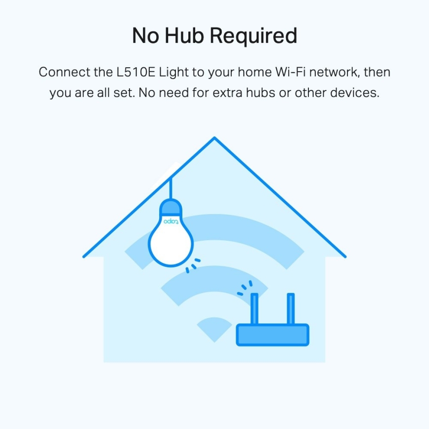 Bombilla LED regulable A60 E27/8,7W/230V 2700K Wi-Fi - TP-Link