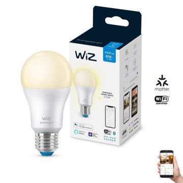 Bombilla LED regulable A60 E27/8W/230V 2700K CRI 90 Wi-Fi - WiZ