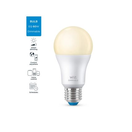 Bombilla LED regulable A60 E27/8W/230V 2700K CRI 90 Wi-Fi - WiZ