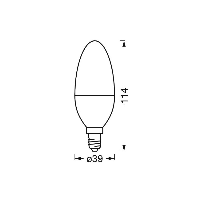 Bombilla LED regulable antibacteriana B40 E14/4,9W/230V Wi-Fi - Ledvance