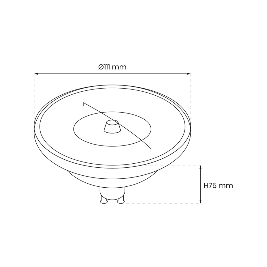 Bombilla LED regulable AR111 GU10/10,5W/230V 4000K