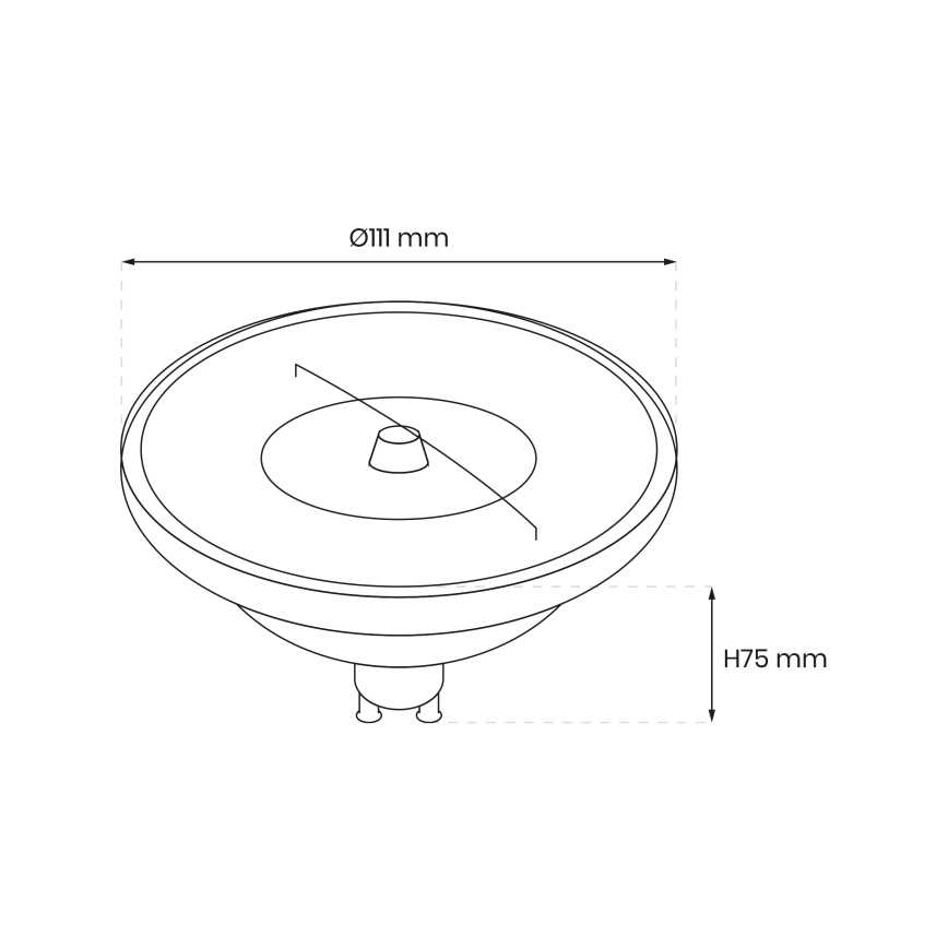Bombilla LED regulable AR111 GU10/10,5W/230V 4000K