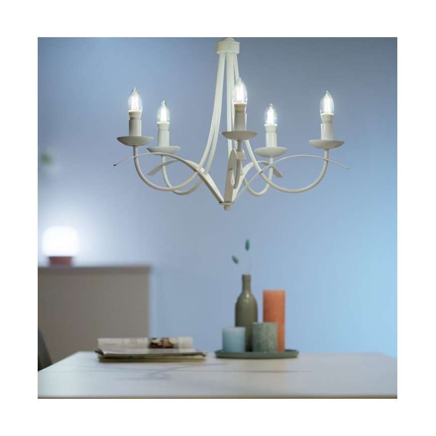 Bombilla LED regulable FILAMENT C35 E14/4,9W/230V 2700-6500K CRI 90 Wi-Fi - WiZ