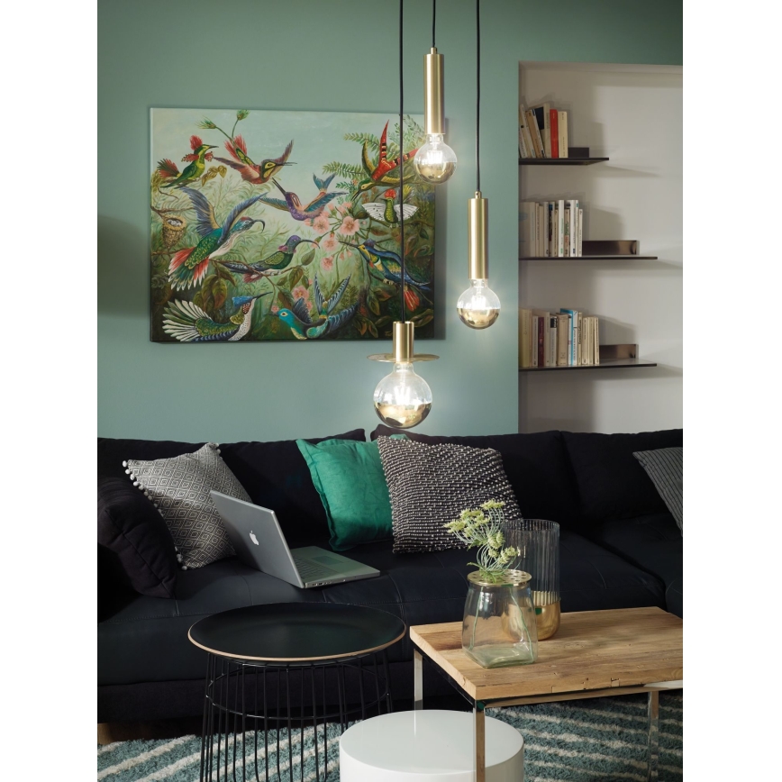 Bombilla LED regulable con casquillo esférico de espejo GLOBE G95 E27/6,5W/230V 2700K dorado - Paulmann 28675