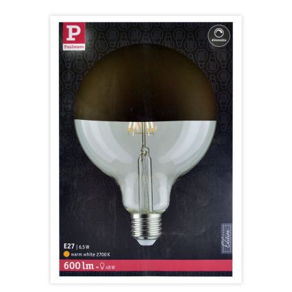 Bombilla LED regulable con casquillo esférico de espejo G125 E27/6,5W/230V - Paulmann 28679