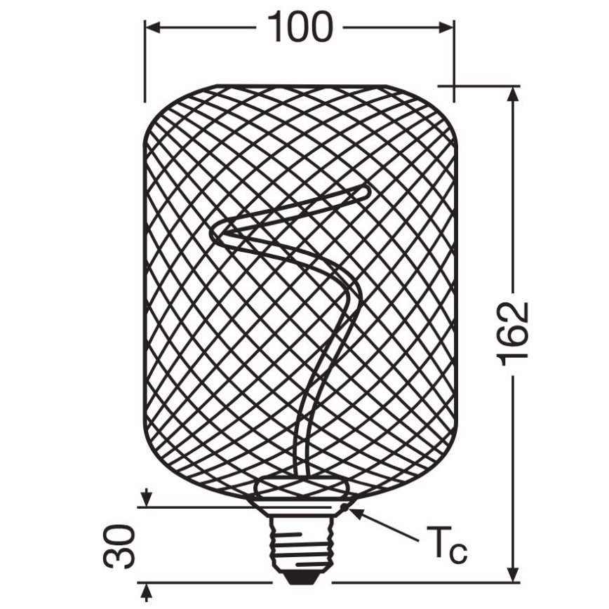 Bombilla LED regulable DECOR FILAMENT E27/3,5W/230V 1800K negro - Osram