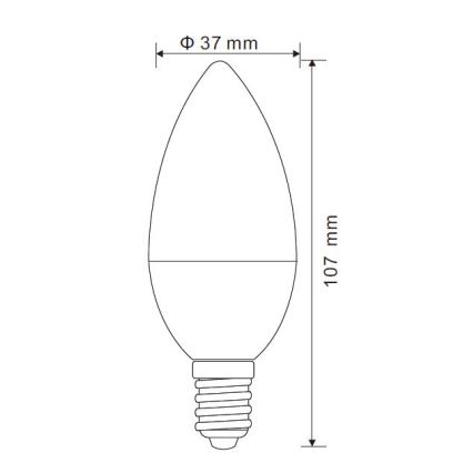 Bombilla LED regulable E14/5W/230V 3000K - Globo