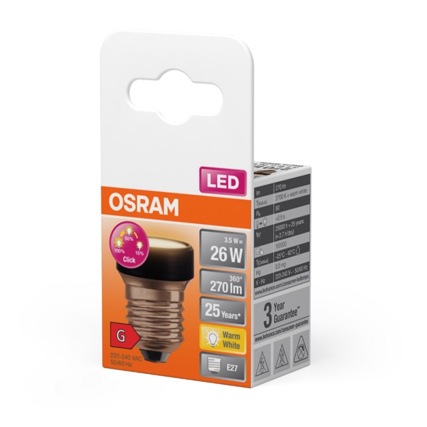 Bombilla LED regulable E27/3,5W/230V 2700K - Osram