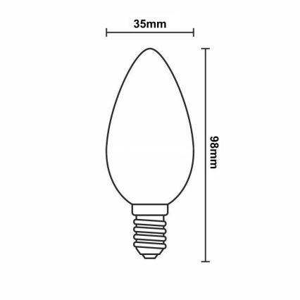 Bombilla LED regulable FILAMENT C35 E14/6W/230V 4000K