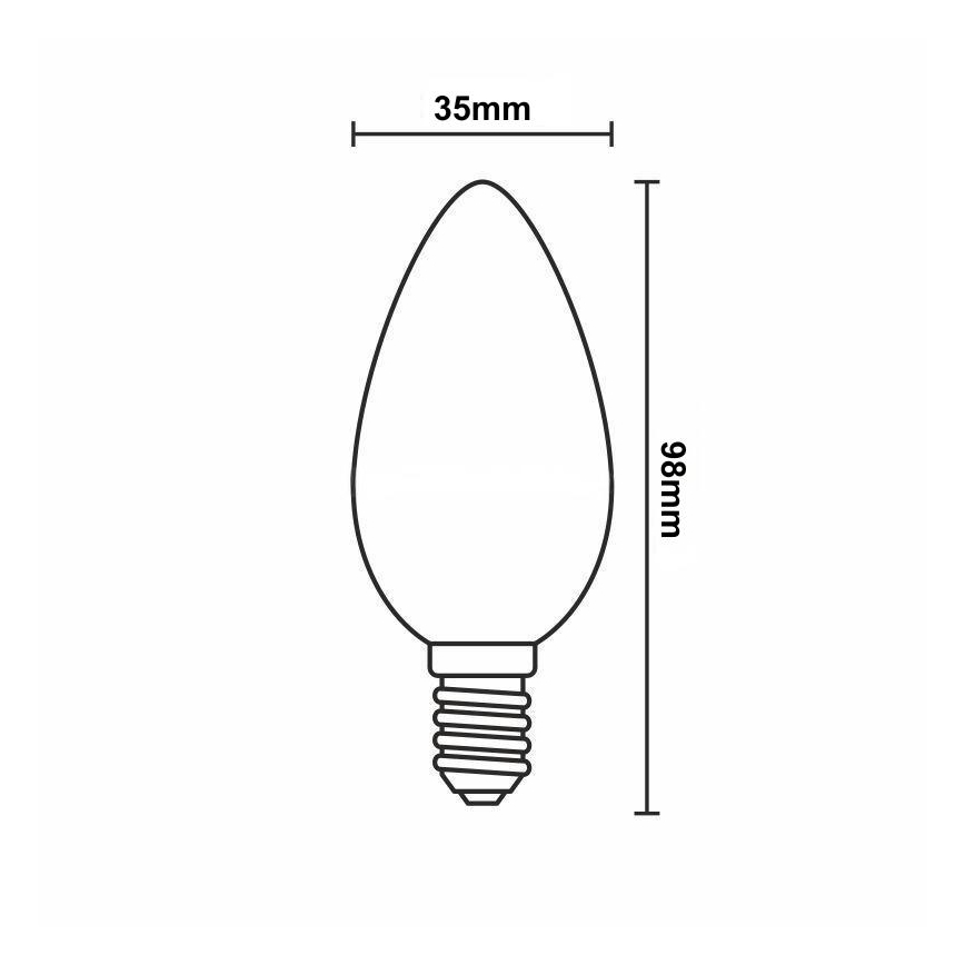 Bombilla LED regulable FILAMENT C35 E14/6W/230V 4000K