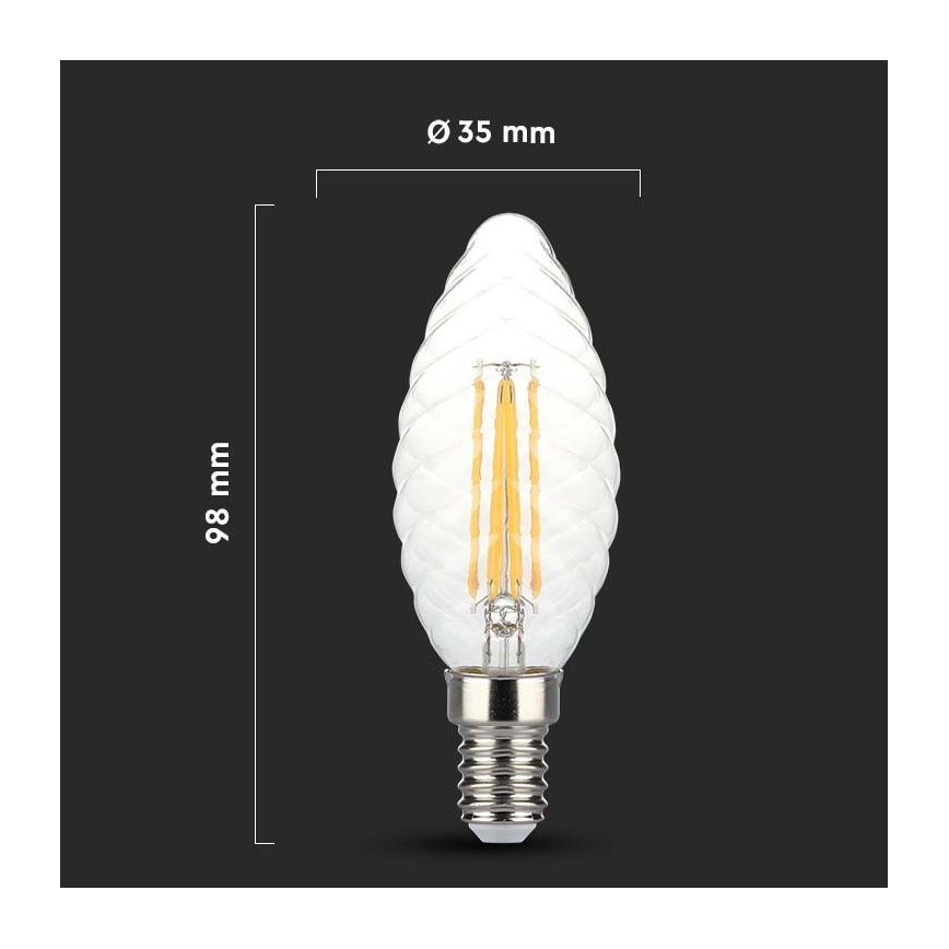 Bombilla LED regulable FILAMENT E14/4W/230V 3000K