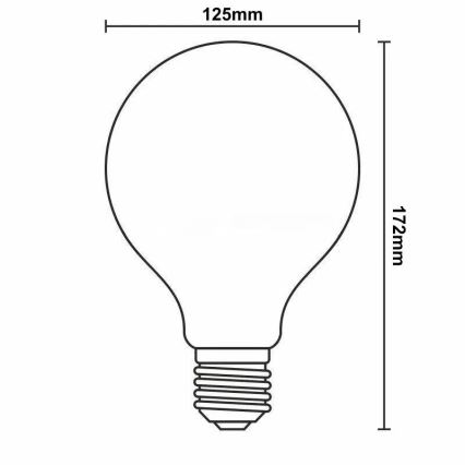 Bombilla LED regulable FILAMENT G125 E27/11W/230V 4000K