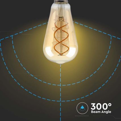 Bombilla LED regulable FILAMENTO ST64 E27/4,8W/230V 1800K