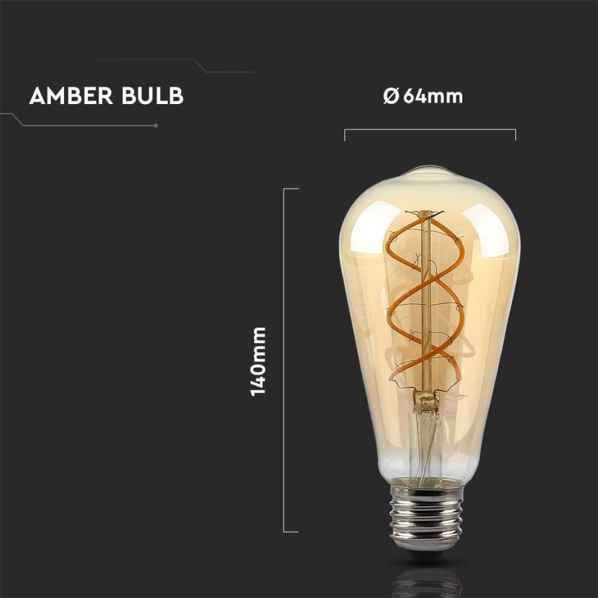 Bombilla LED regulable FILAMENTO ST64 E27/4,8W/230V 1800K