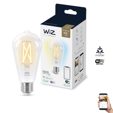 Bombilla LED regulable FILAMENT ST64 E27/6,7W/230V 2700-6500K CRI 90 Wi-Fi - WiZ
