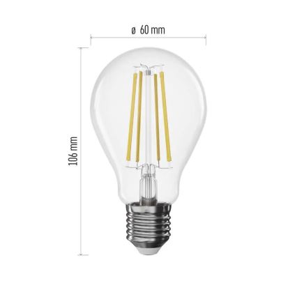 Bombilla LED regulable FILAMENTO A60 E27/7,5W/230V 2700K