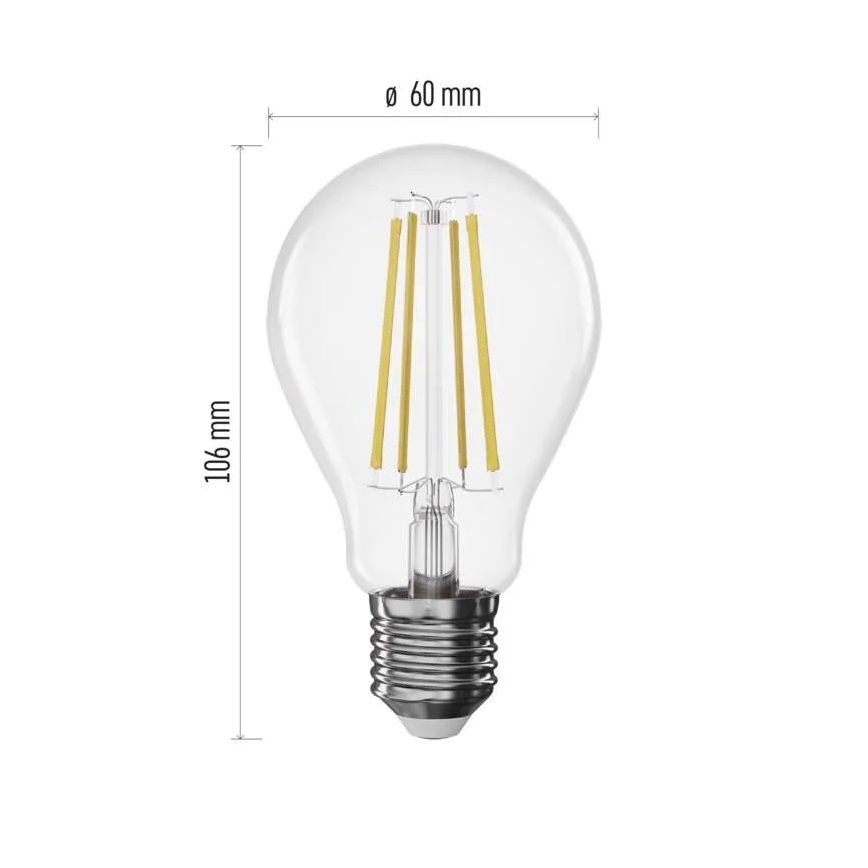 Bombilla LED regulable FILAMENTO A60 E27/7,5W/230V 2700K