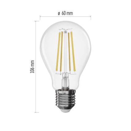 Bombilla LED regulable FILAMENTO A60 E27/7,5W/230V 4000K