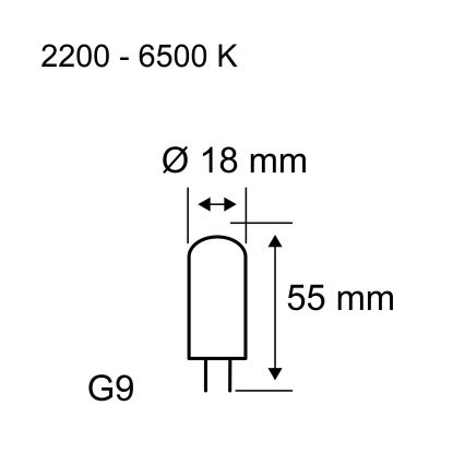 Bombilla LED regulable G9/4W/230V 2200-6500K - Paulmann 28820