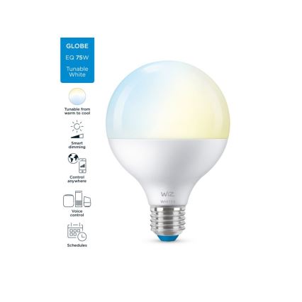 Bombilla LED regulable G95 E27/11W/230V 2700-6500K CRI 90 Wi-Fi - WiZ