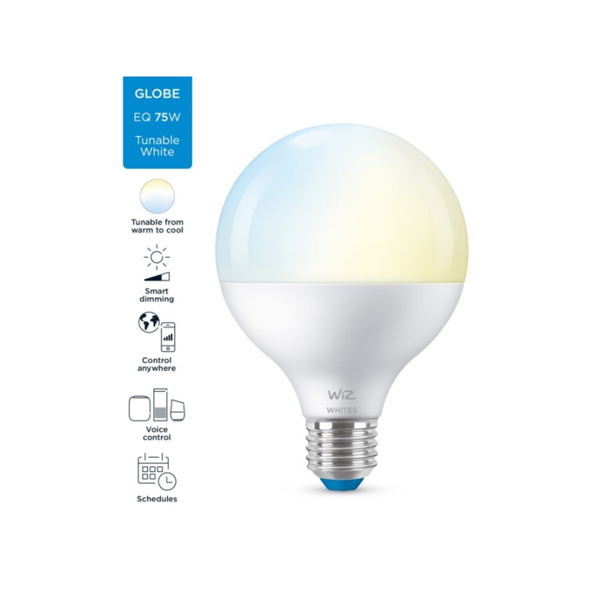 Bombilla LED regulable G95 E27/11W/230V 2700-6500K CRI 90 Wi-Fi - WiZ