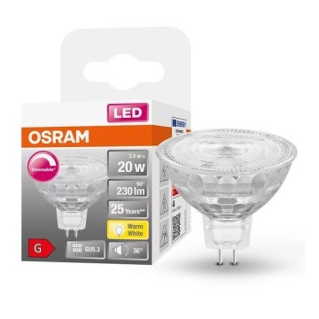 Bombilla LED regulable GU5,3/3,4W/230V 2700K CRI 90 - Osram