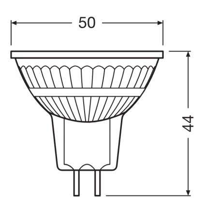 Bombilla LED regulable GU5,3/3,4W/230V 2700K CRI 90 - Osram